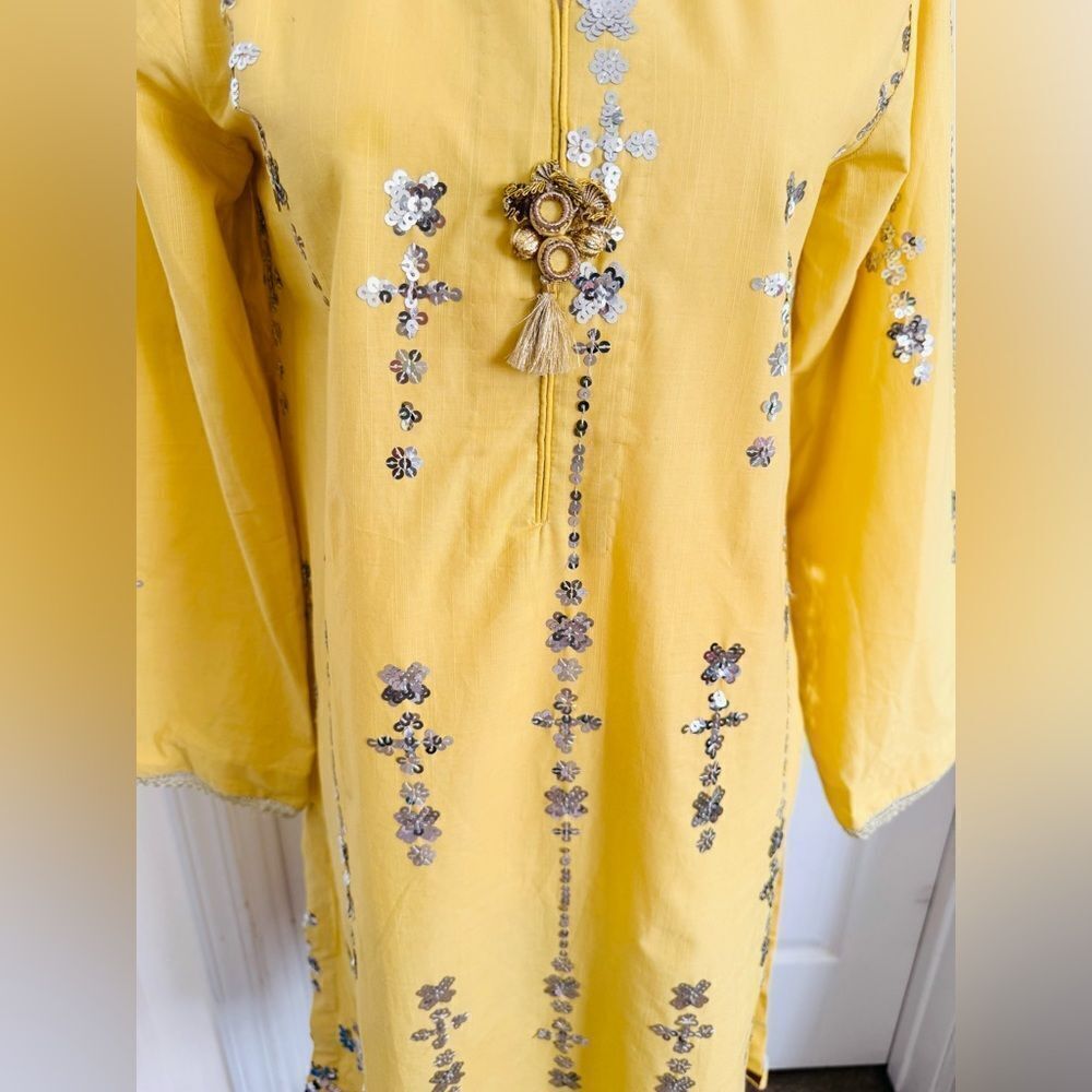 ETHNC PK PAKISTANI DESIGNER EMBROIDERED SHIRT KURTA - Picture 10 of 10